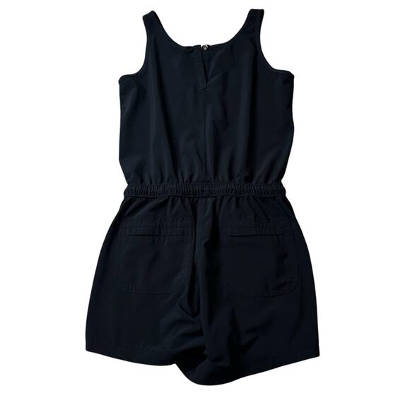 Athleta Girl On The Go Romper Size LARGE 12 Black Romper - Picture 3 of 11